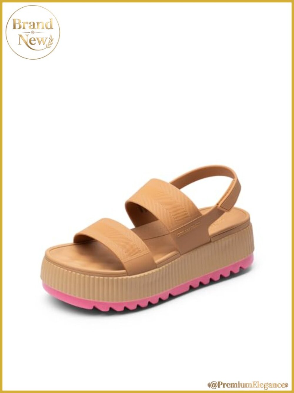 DREAM PAIRS Womens Waterproof Platform Sandals Lightweight Slingback